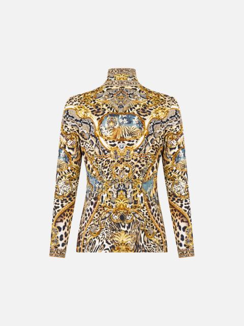 CAMILLA JERSEY TURTLENECK LEOPARD LIBERTINE