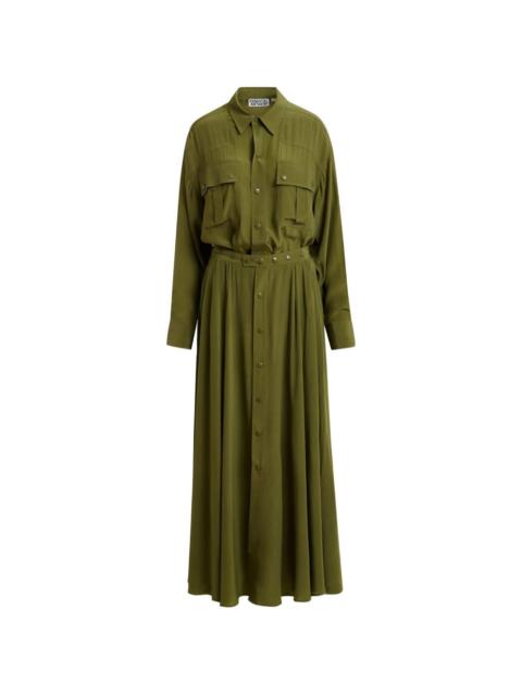 ESSENTIEL ANTWERP chest-pockets button-up maxi dress