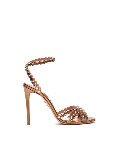 AQUAZZURA strass buckle tequila sandals