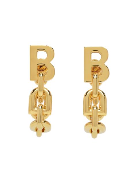 Gold B Chain Flex Earring