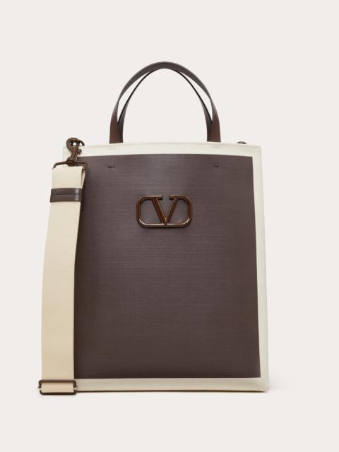 Valentino VLOGO SIGNATURE CANVAS SHOPPING BAG