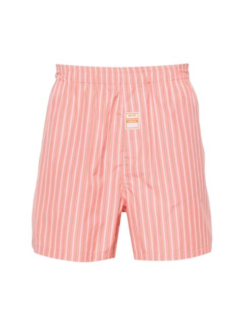 Martine Rose striped mid-rise deck shorts