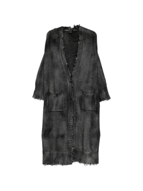 Avant Toi distressed-effect longline coat