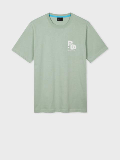 Paul Smith Organic Cotton Green Tilt Zebra Logo T-Shirt
