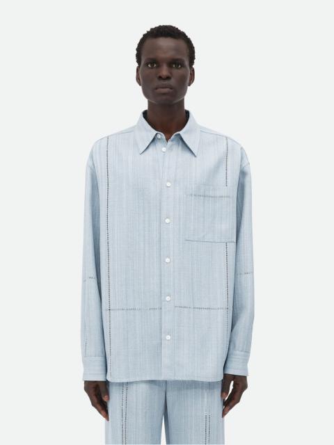 Bottega Veneta Viscose Silk Shirt With Embroidered Detail