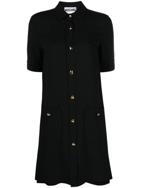 Moschino heart-button short-sleeve shirtdress