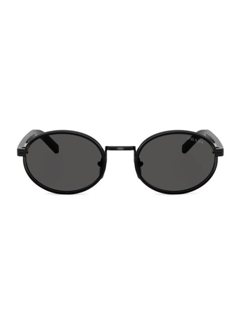 Prada Women's 52MM Oval Sunglasses - Black