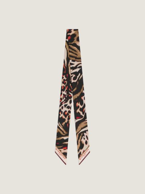 Givenchy BANDEAU IN SILK WITH ABSTRACT ANIMAL PRINT