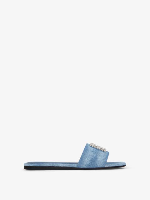 Givenchy 4G MULES IN WASHED DENIM