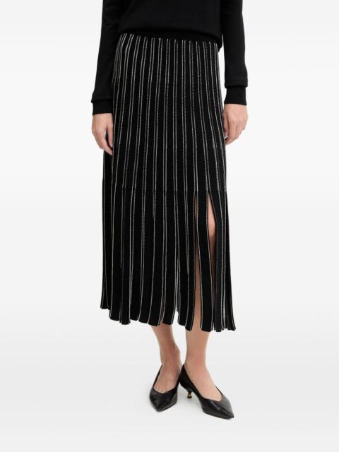 BOSS striped midi skirt