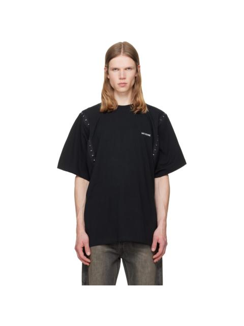 We11done Black Hook & Eye T-Shirt