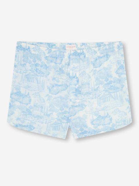 Derek Rose Men's Modern Fit Boxers Ledbury 77 Cotton Batiste White