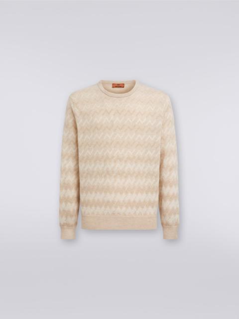 Missoni Cashmere crew-neck sweater with zigzags