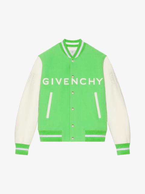 GIVENCHY VARSITY JACKET IN WOOL AND LEATHER