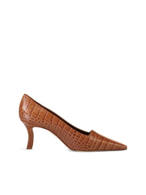 Manolo Blahnik 70mm Morailo crocodile-effect pumps