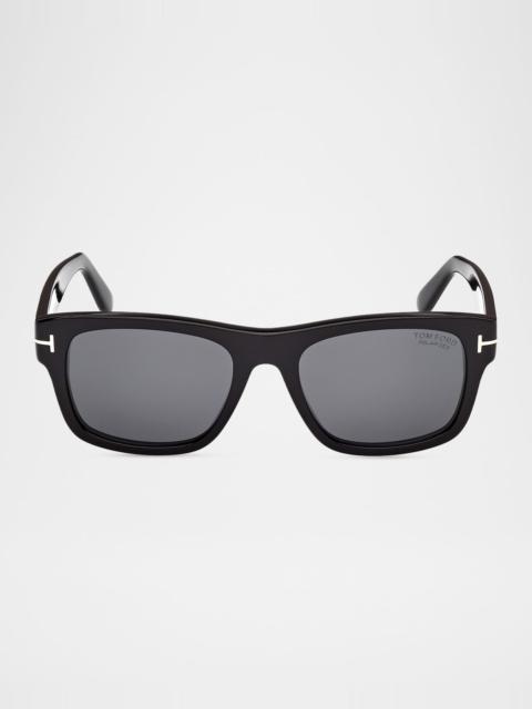 TOM FORD Smith 55mm Rectangular Sunglasses