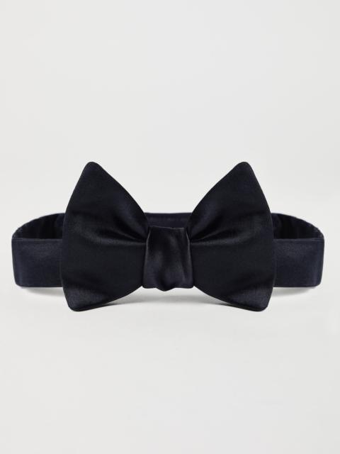 Cotton and silk satin bow tie