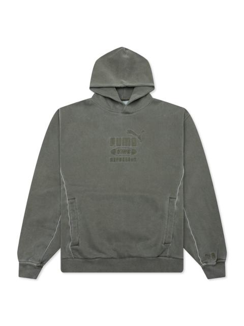 PUMA PUMA X REPRESENT GRAPHIC HOODIE - NIGHT PINE