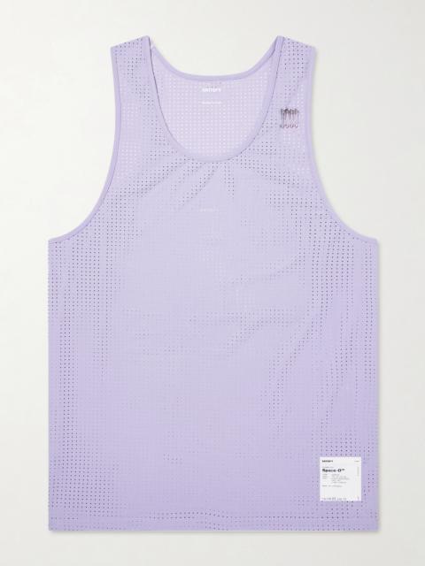 SATISFY Embellished Logo-Appliquéd Space-O™ Mesh Tank Top