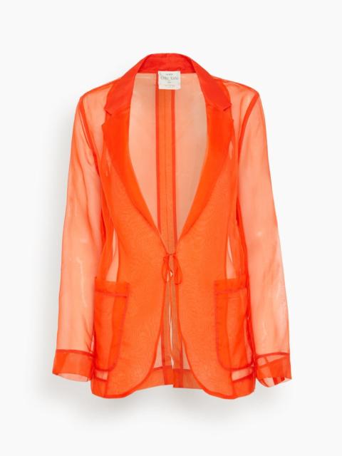 forte_forte Chic Organza Silk Jacket in Papavero