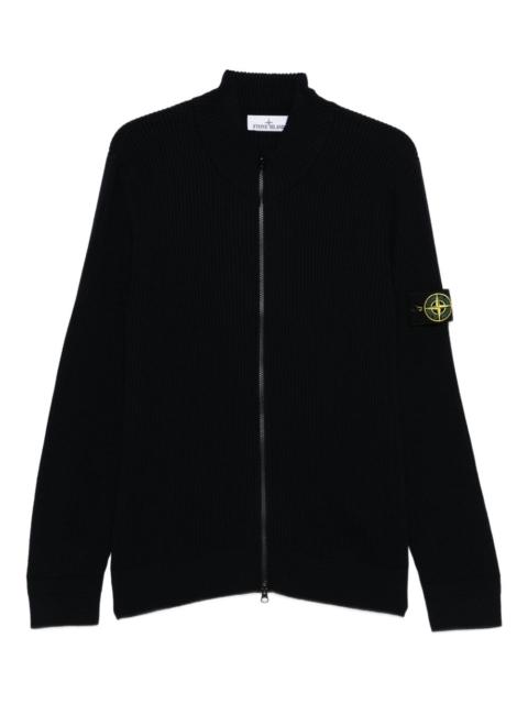 Stone Island 5100006 ribbed zip-up cardigan