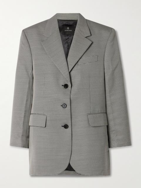 ANINE BING Sara Houndstooth Wool-blend Blazer