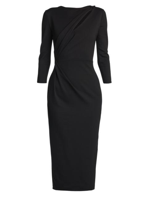 GIORGIO ARMANI Women's Jersey Asymmetric Cut-Out Dress - Nero