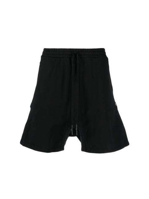 drawstring-waist cotton shorts