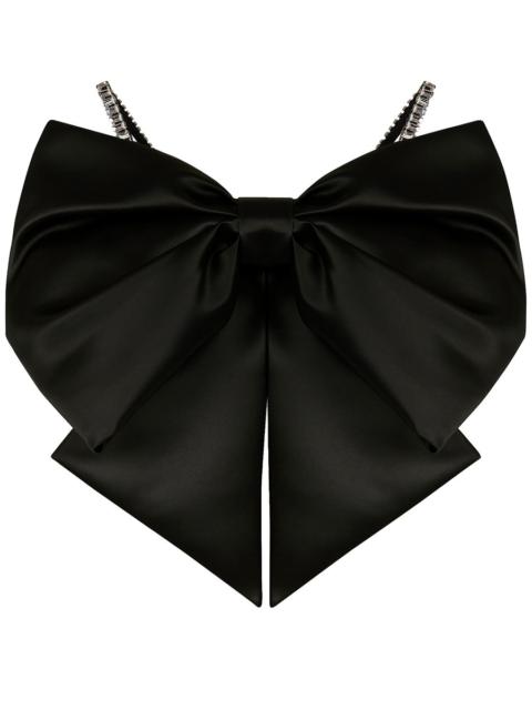 NINA RICCI bow-detail crystal-embellished 작물 탑