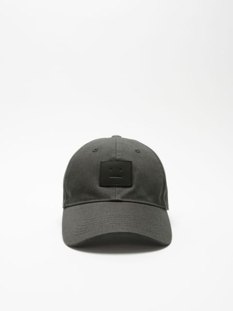 Leather Face patch cap - Dark grey