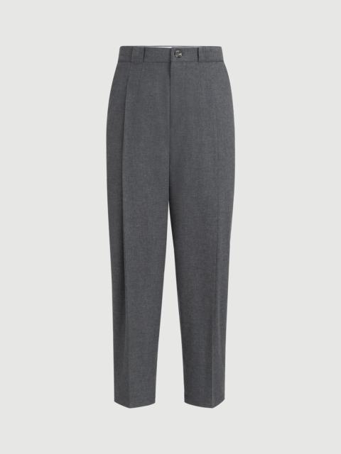 Brunello Cucinelli Virgin wool, cotton and silk mouliné trousers with pleat
