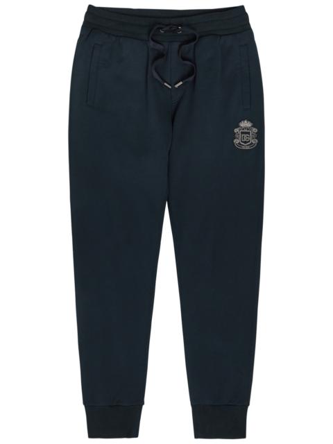 Dolce & Gabbana Dolce & Gabbana Logo-appliquéd Cotton Sweatpants