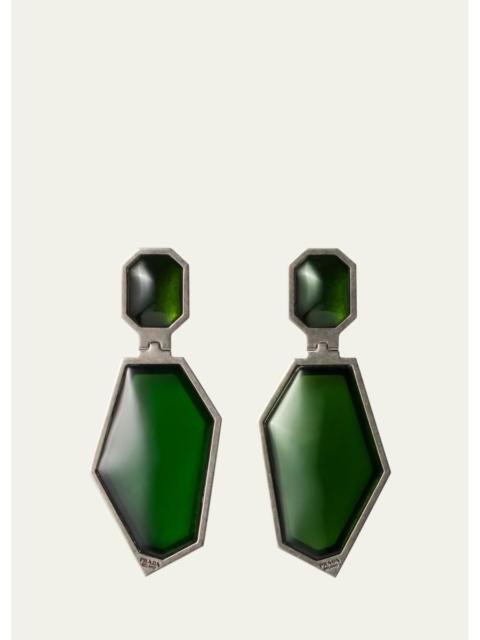 Prada Acrylic Drop Earrings