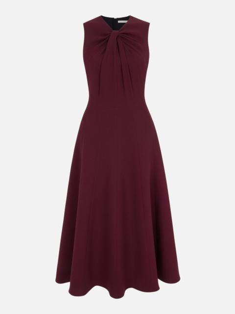 EMILIA WICKSTEAD Meryl Dress in Plum Single Wool Crepe