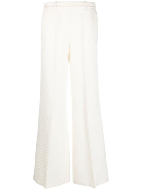 forte_forte fine-ribbed wide-leg trousers