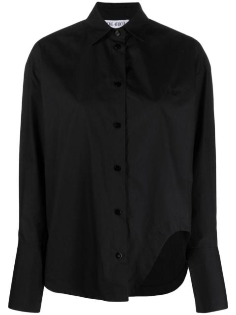 THE ATTICO Eliza logo-embroidered cotton shirt