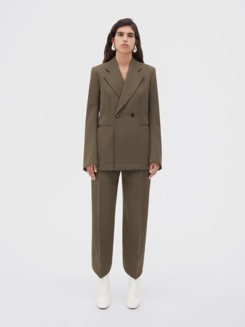 Bottega Veneta compact wool jacket with curved sleeves