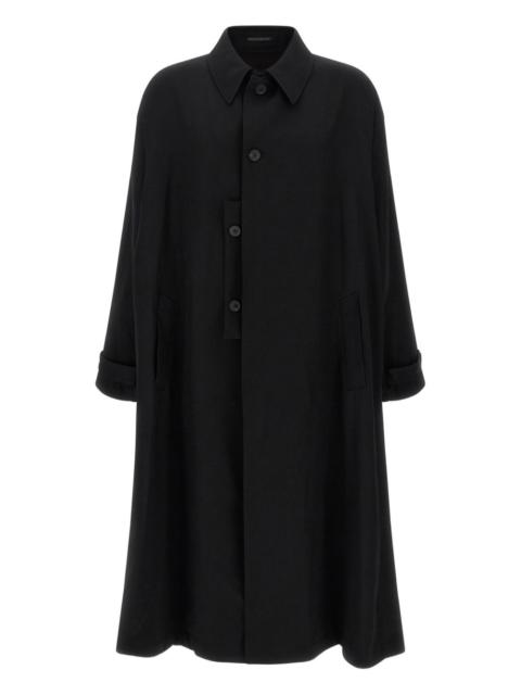 Yohji Yamamoto button-fastening wool coat
