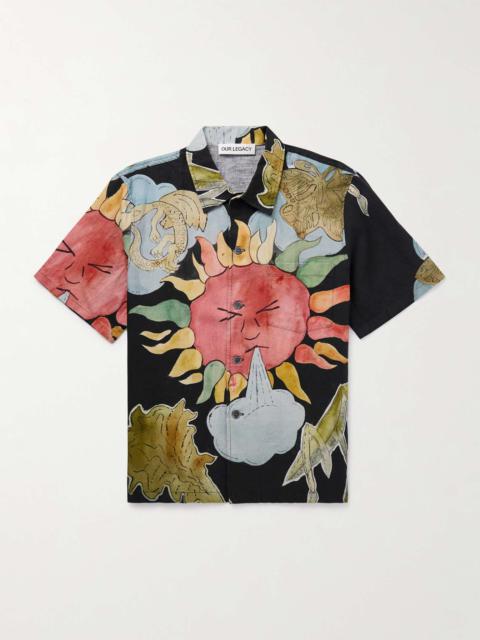 Our Legacy Printed Linen and Cotton-Blend Shirt