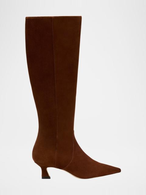 50mm Vinnie Suede Knee-High Boots
