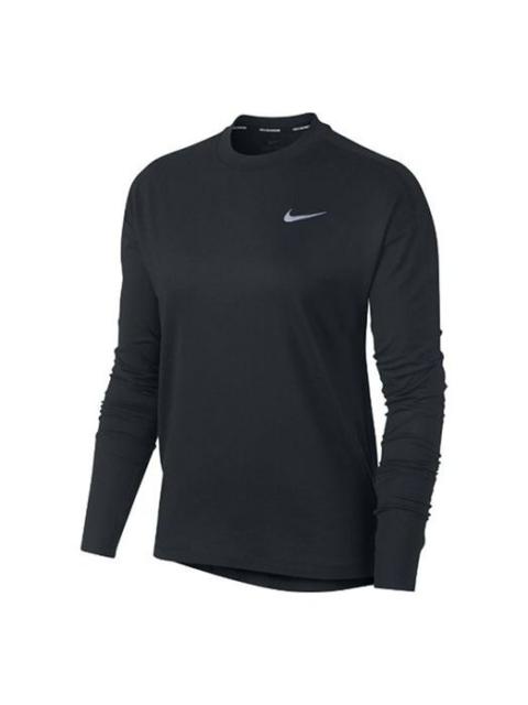 Nike (WMNS) Nike Element Casual Sports Round Neck Long Sleeves Running Hoodie Black 928742-010