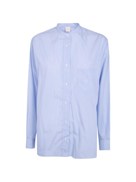 Aspesi striped-pattern band-collar shirt