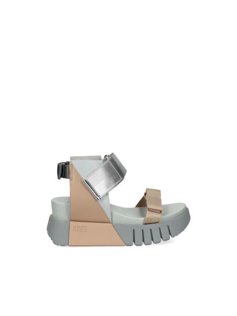 UNITED NUDE Delta Run panelled metallic sandals