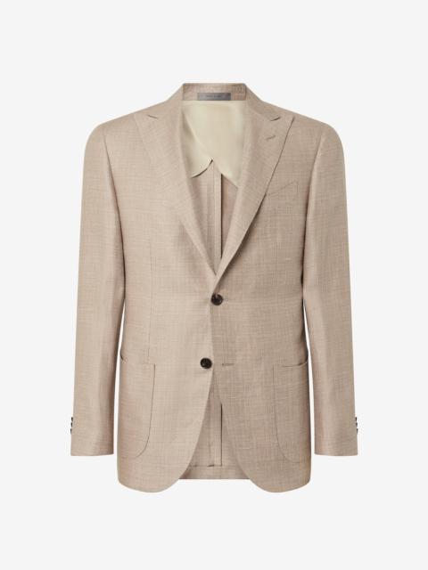 CORNELIANI Brown wool and linen jacket