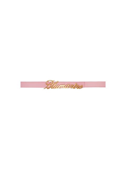 Blumarine Pink Logo Belt