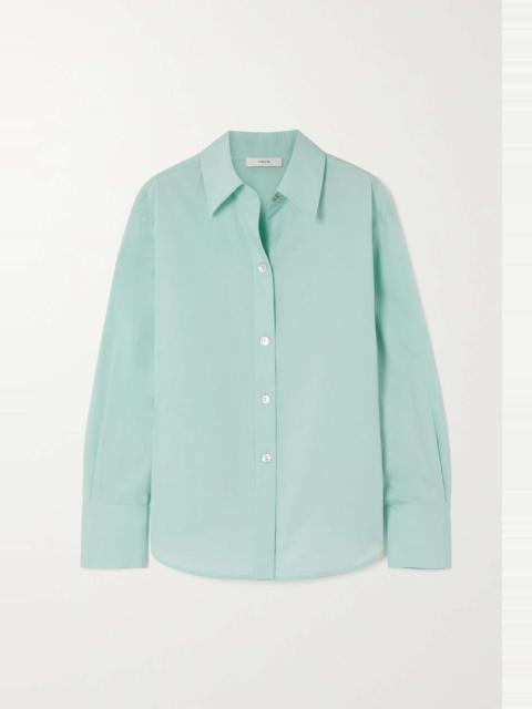 Vince Gathered organic cotton-poplin shirt