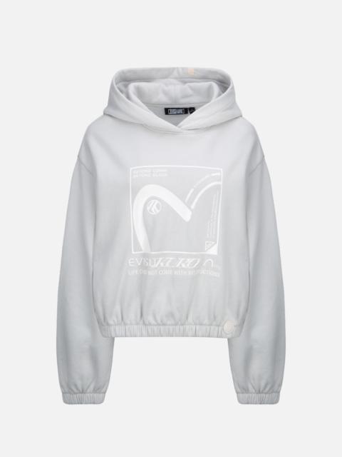 EVISU Seagull and Logo Tactile Print Hooded Sweatshirt