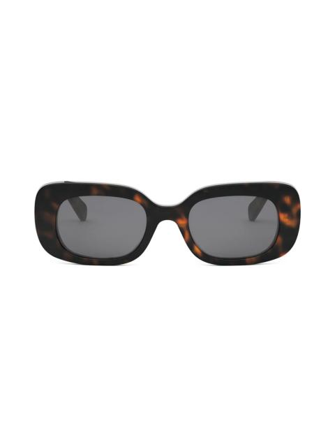 Bold 3 Dots 51mm Rectangular Sunglasses in Dark Havana /Smoke