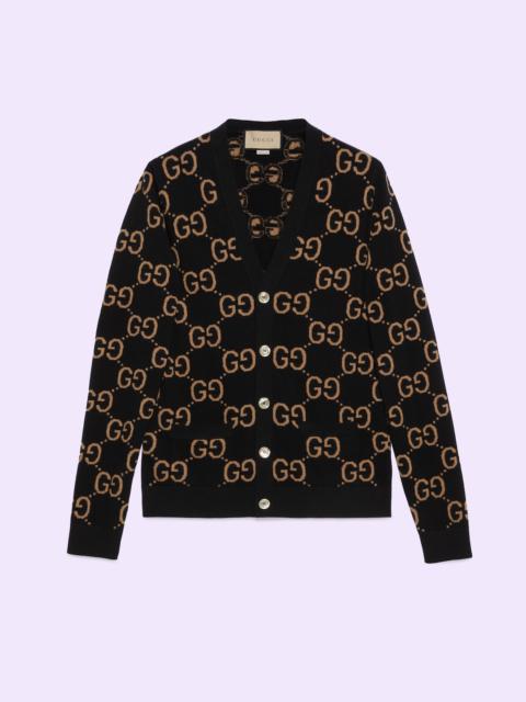 GG wool jacquard cardigan