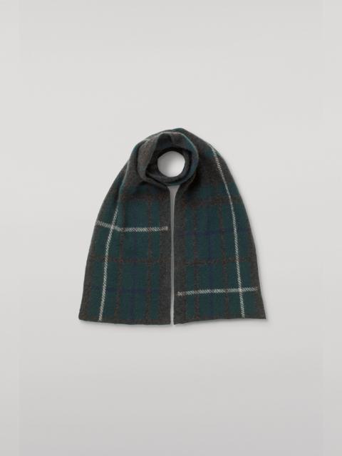 Johnstons of Elgin Baird Charcoal Brushed Cashmere-Silk Scarf